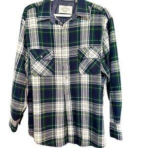 Northwest Territory Mens Large Plaid Flannel Shirt Outdoors Timeless Minimalist